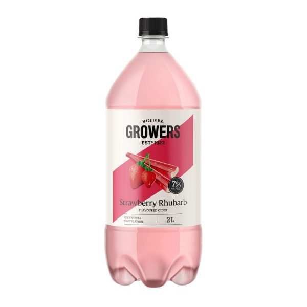 GROWERS STRAWBERRY RHUBARB 2000 ML