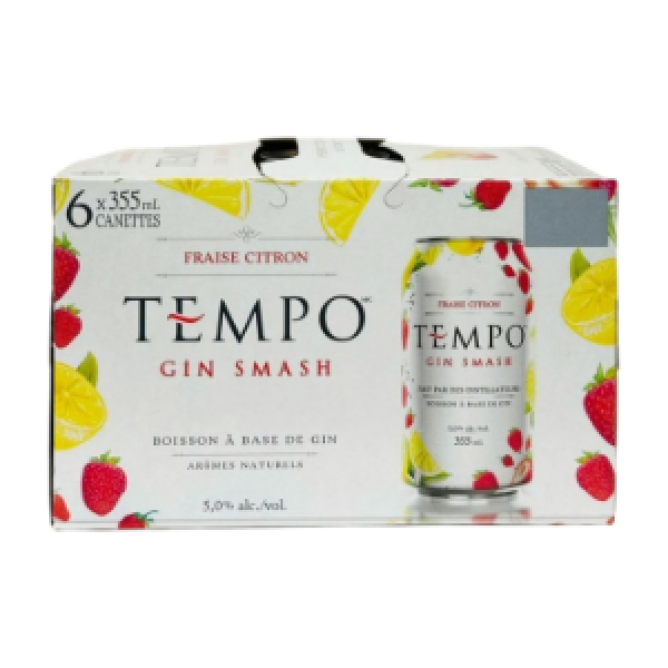 TEMPO GIN SMASH STRAWBERRY LEMON 6 CANS