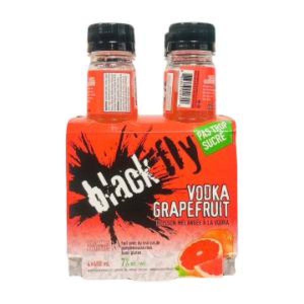 BLACK FLY VODKA GRAPEFRUIT 4 BOTTLES