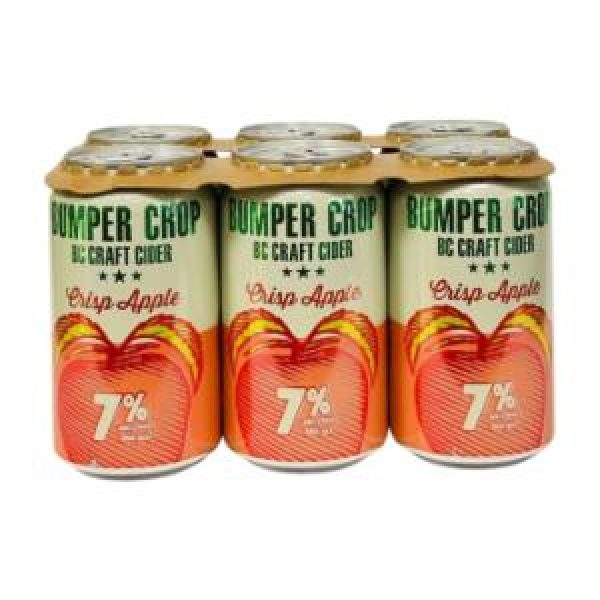 BUMPER CROP CRISP APPLE CIDER 6 CANS
