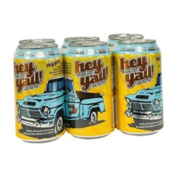 HEY Y'ALL SOUTHERN STYLE HARD ICED TEA 6 CANS