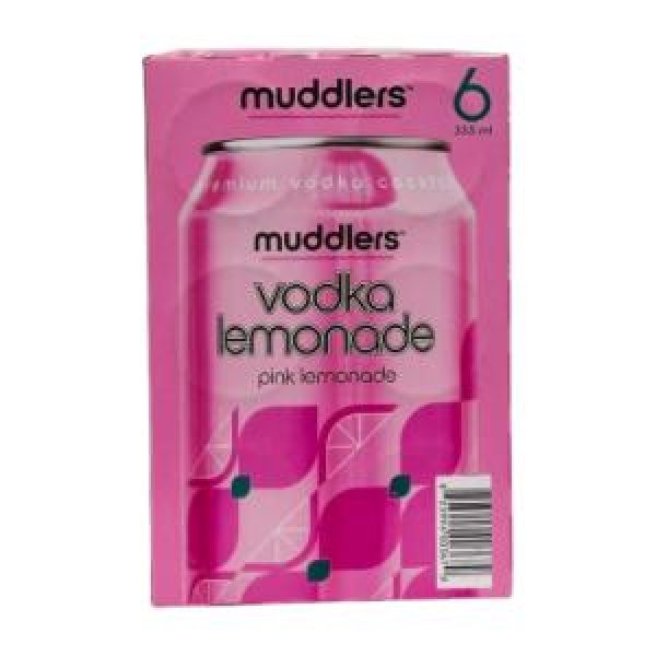 MUDDLERS - VODKA PINK LEMONADE 6 CANS