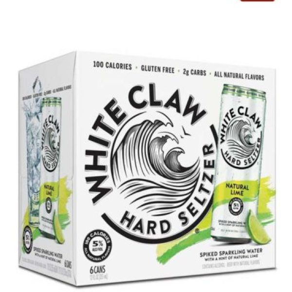 WHITE CLAW NATURAL LIME 6 CANS